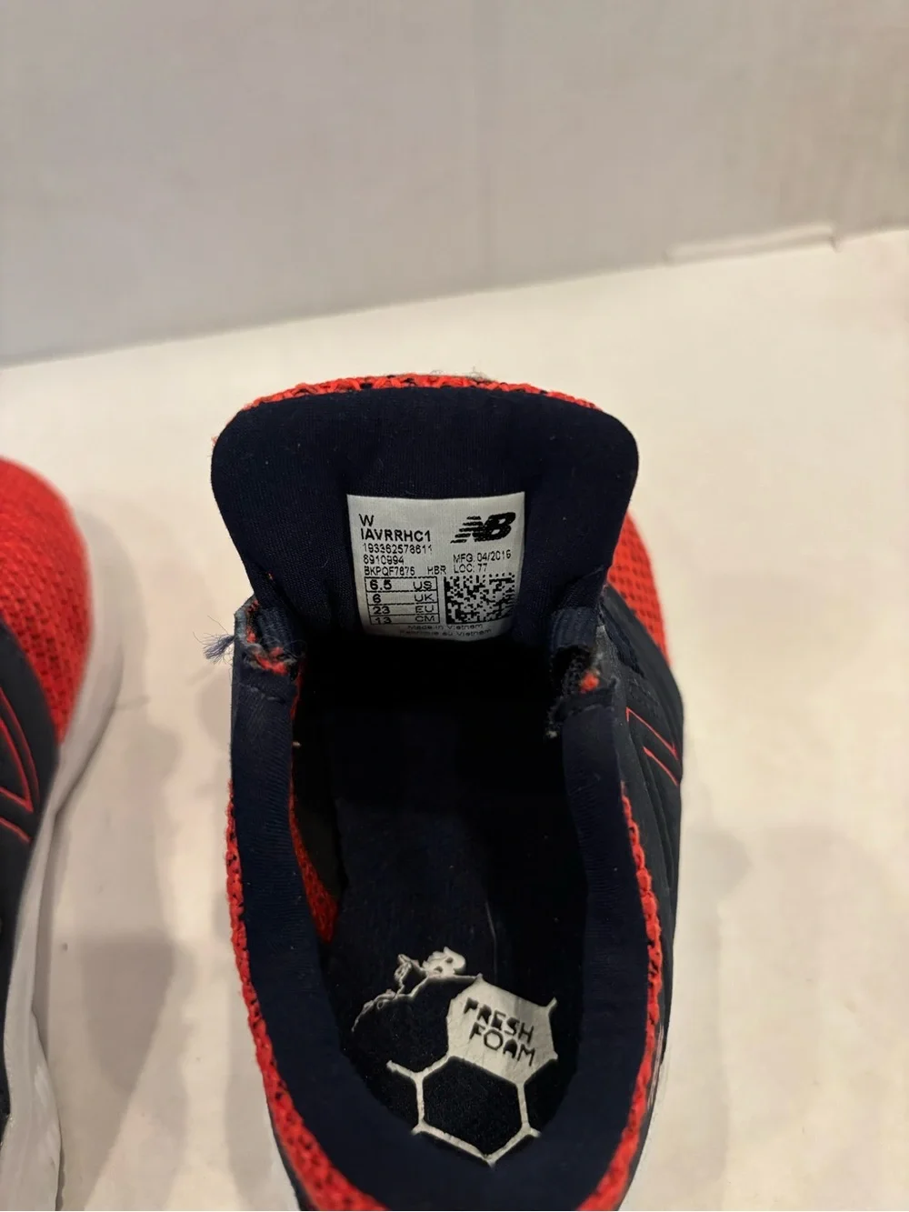 New Balance Kids Red and Black Lightweight Slip-On Sneakers
